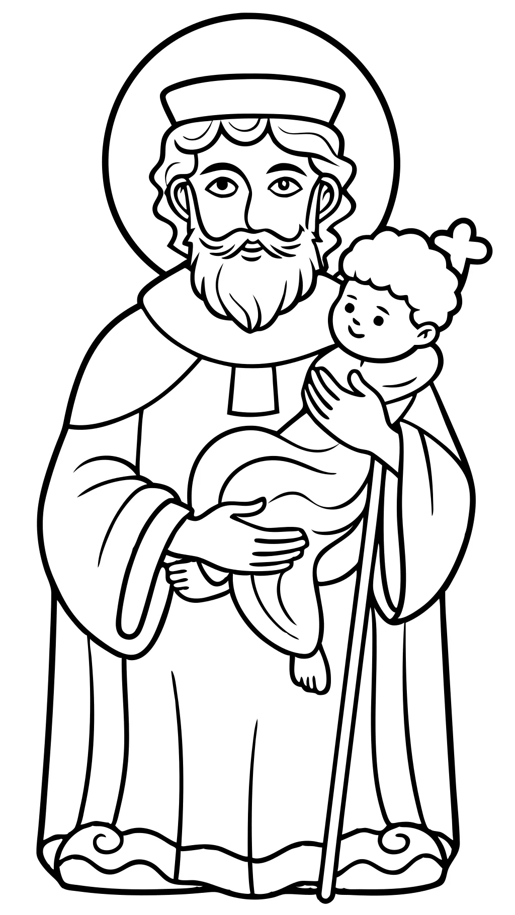 coloriage de St Joseph